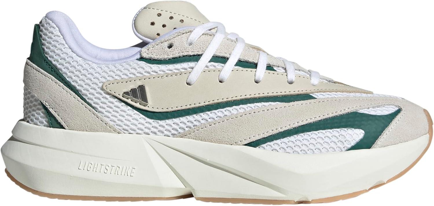 image:imageadidas Womens Lightstride SneakersOff WhiteSilver MetallicCollegiate Green