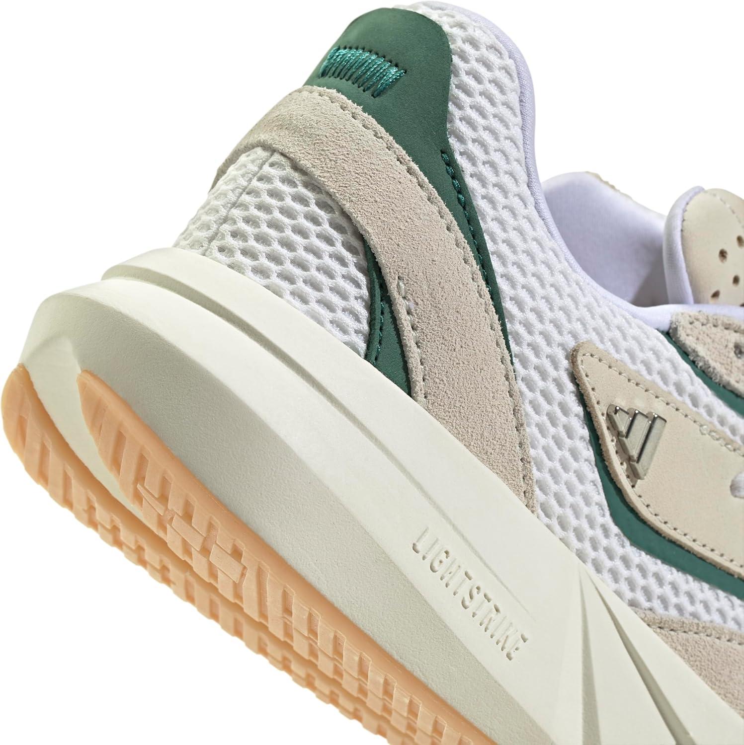 image:imageadidas Womens Lightstride SneakersOff WhiteSilver MetallicCollegiate Green