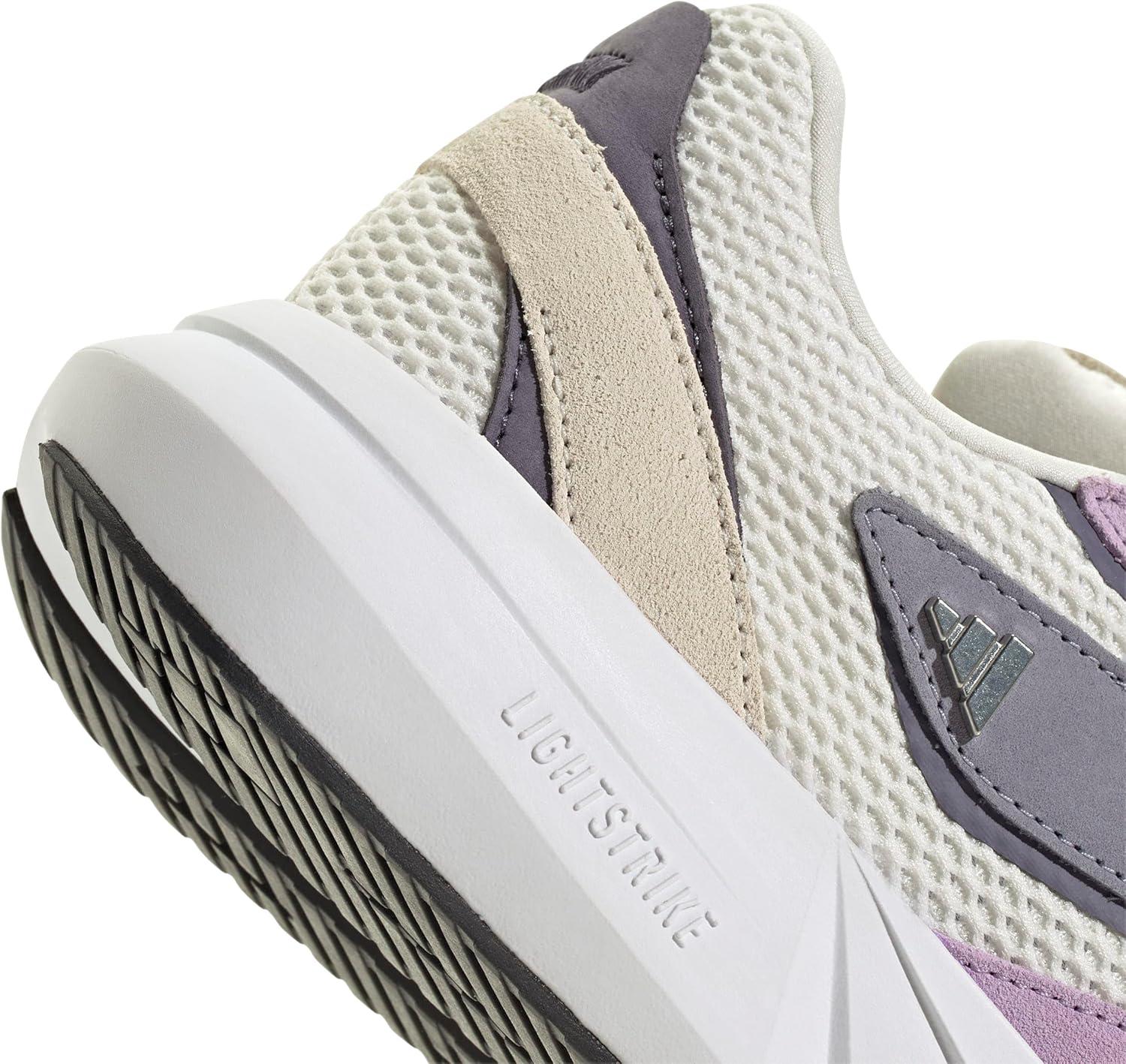 image:imageadidas Womens Lightstride SneakersOff WhiteSilver VioletPowder Plum