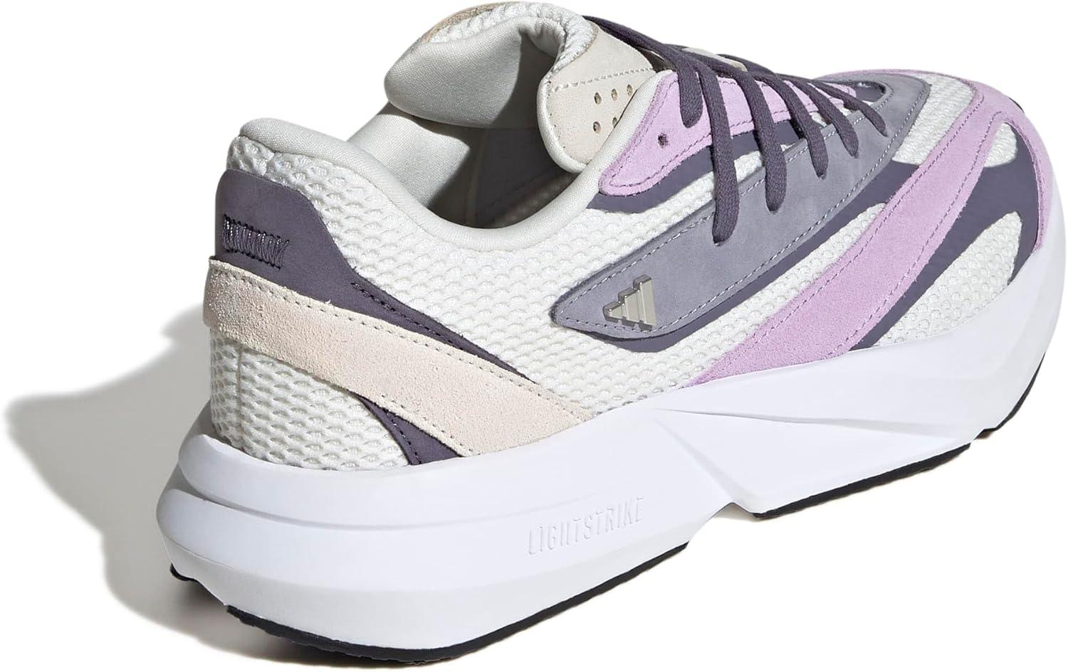image:imageadidas Womens Lightstride SneakersOff WhiteSilver VioletPowder Plum