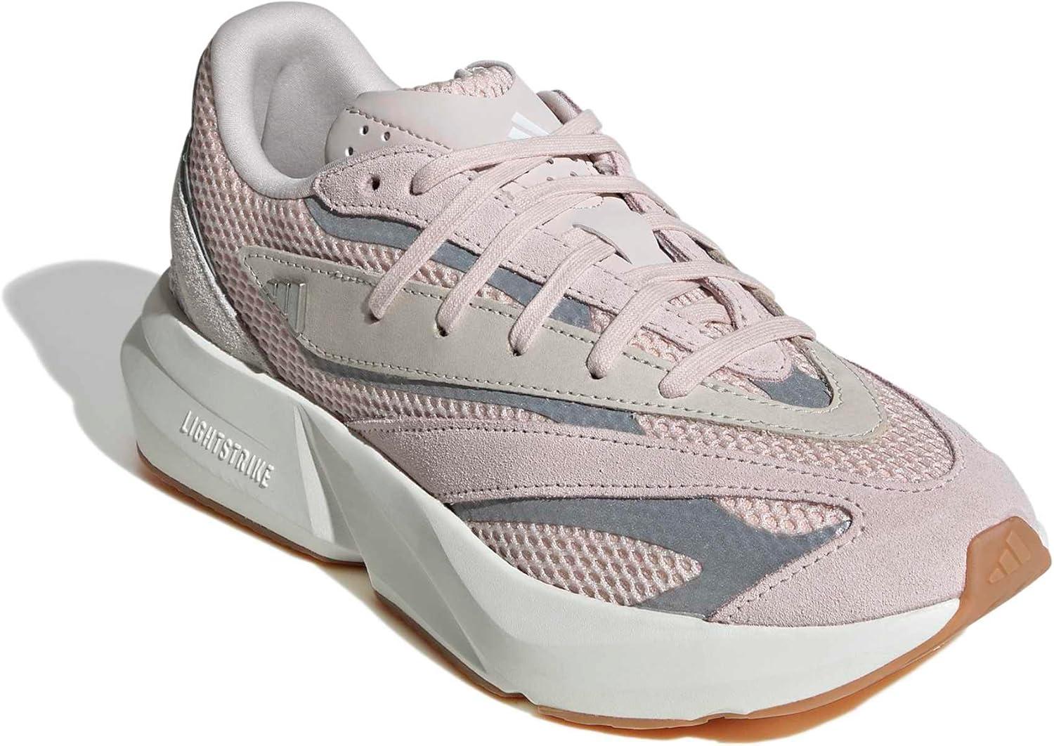 image:imageadidas Womens Lightstride SneakersPutty MauveSilver MetallicOff White