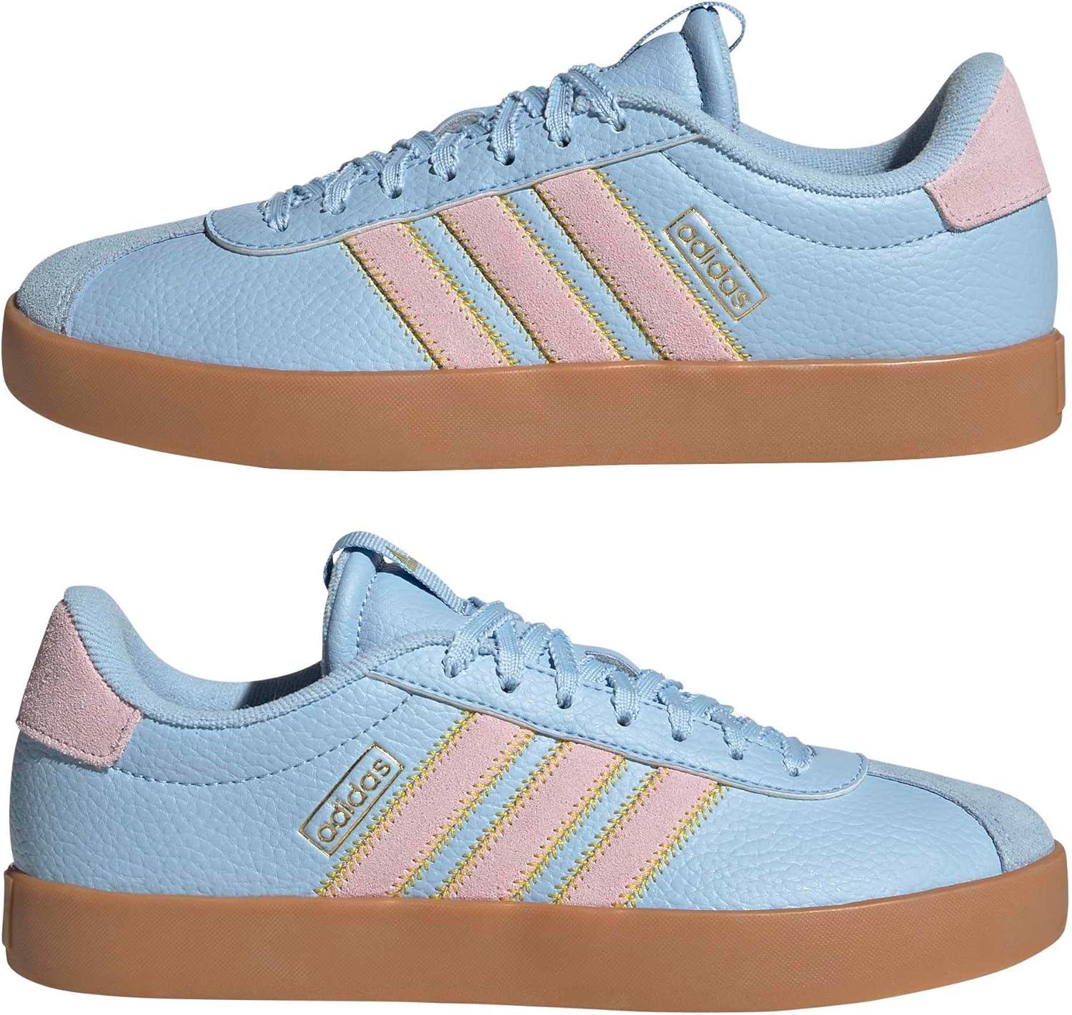 image:imageadidas Womens VL Court 30 SneakerClear SkyClear PinkGold Metallic