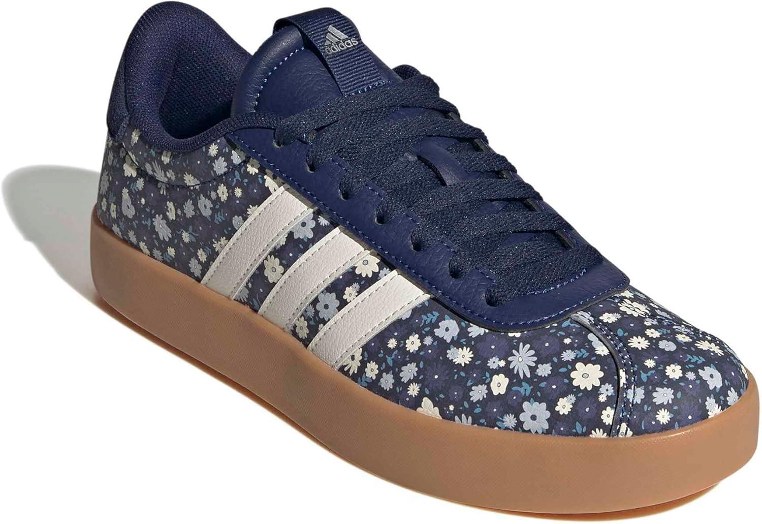 image:imageadidas Womens VL Court 30 SneakerDark BlueOff WhiteMuted Purple