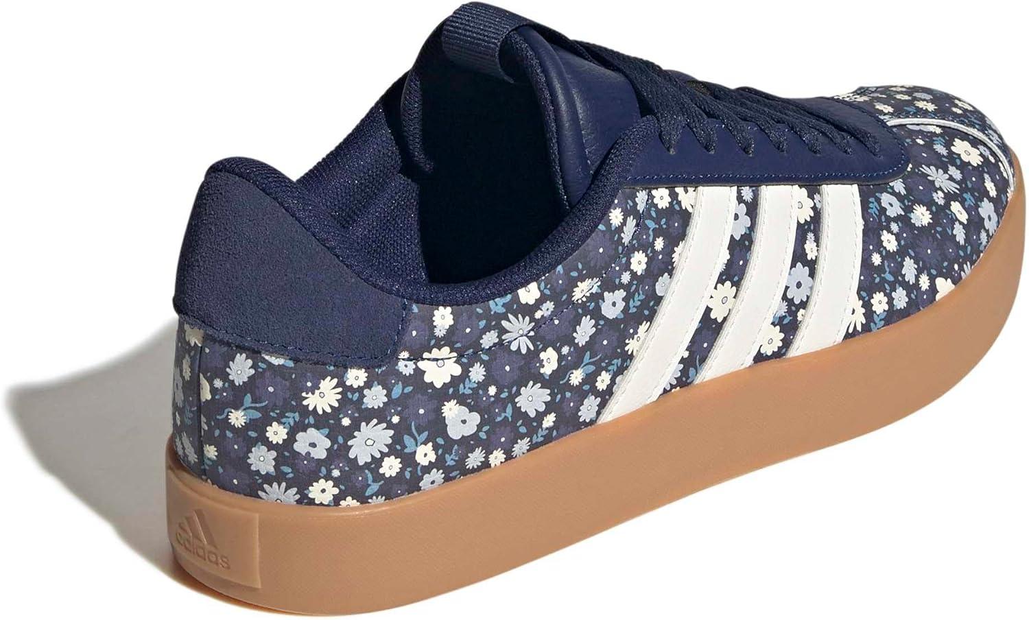 image:imageadidas Womens VL Court 30 SneakerDark BlueOff WhiteMuted Purple