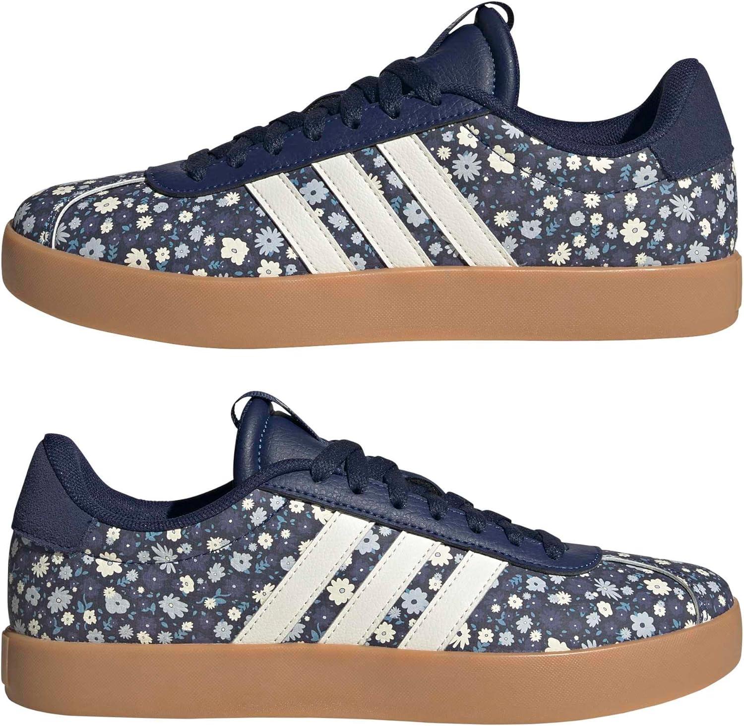 image:imageadidas Womens VL Court 30 SneakerDark BlueOff WhiteMuted Purple