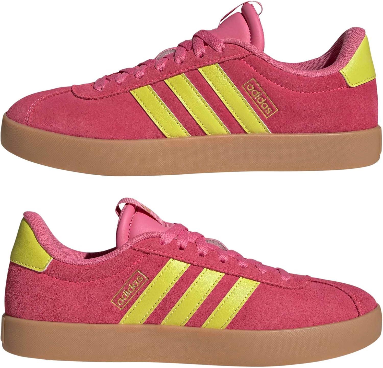 image:imageadidas Womens VL Court 30 SneakerLucid PinkPure LemonGold Metallic