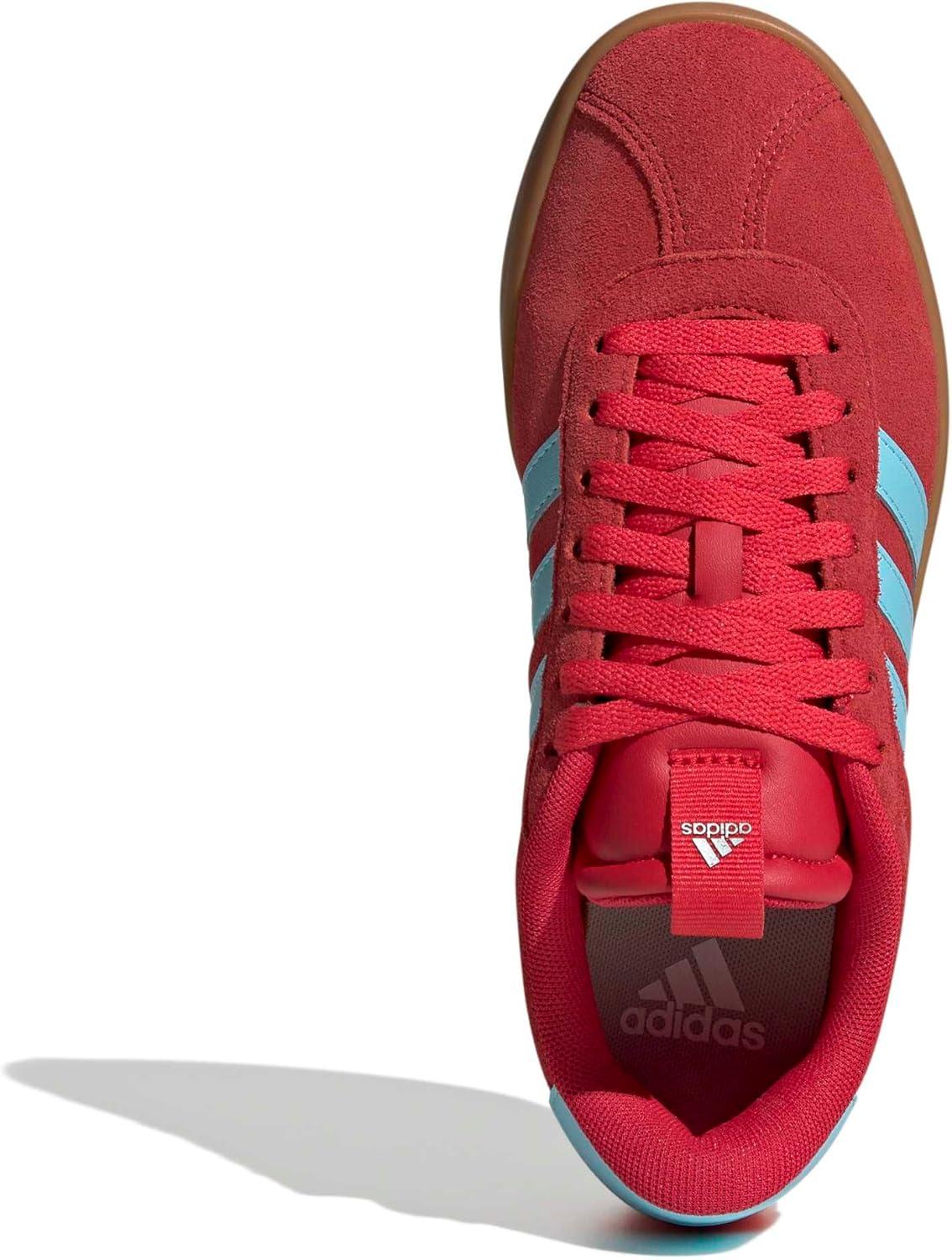 image:imageadidas Womens VL Court 30 SneakerPure RubyBliss BlueTech Grey Metallic