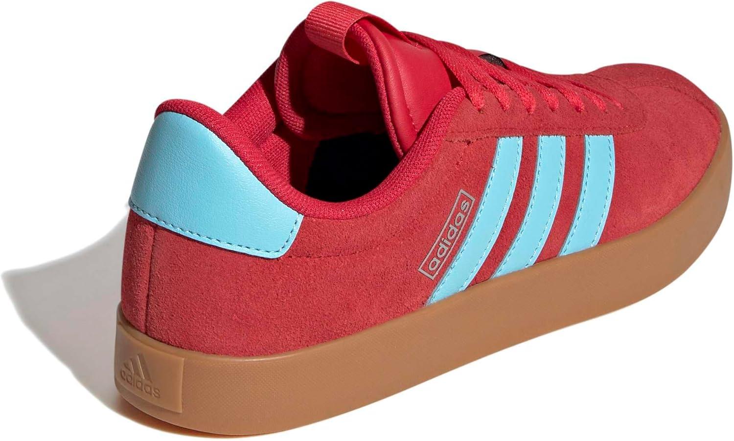 image:imageadidas Womens VL Court 30 SneakerPure RubyBliss BlueTech Grey Metallic