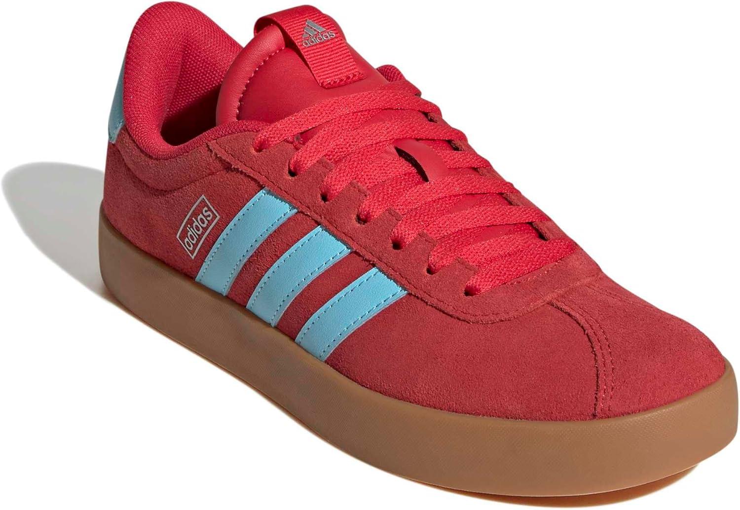 image:imageadidas Womens VL Court 30 SneakerPure RubyBliss BlueTech Grey Metallic