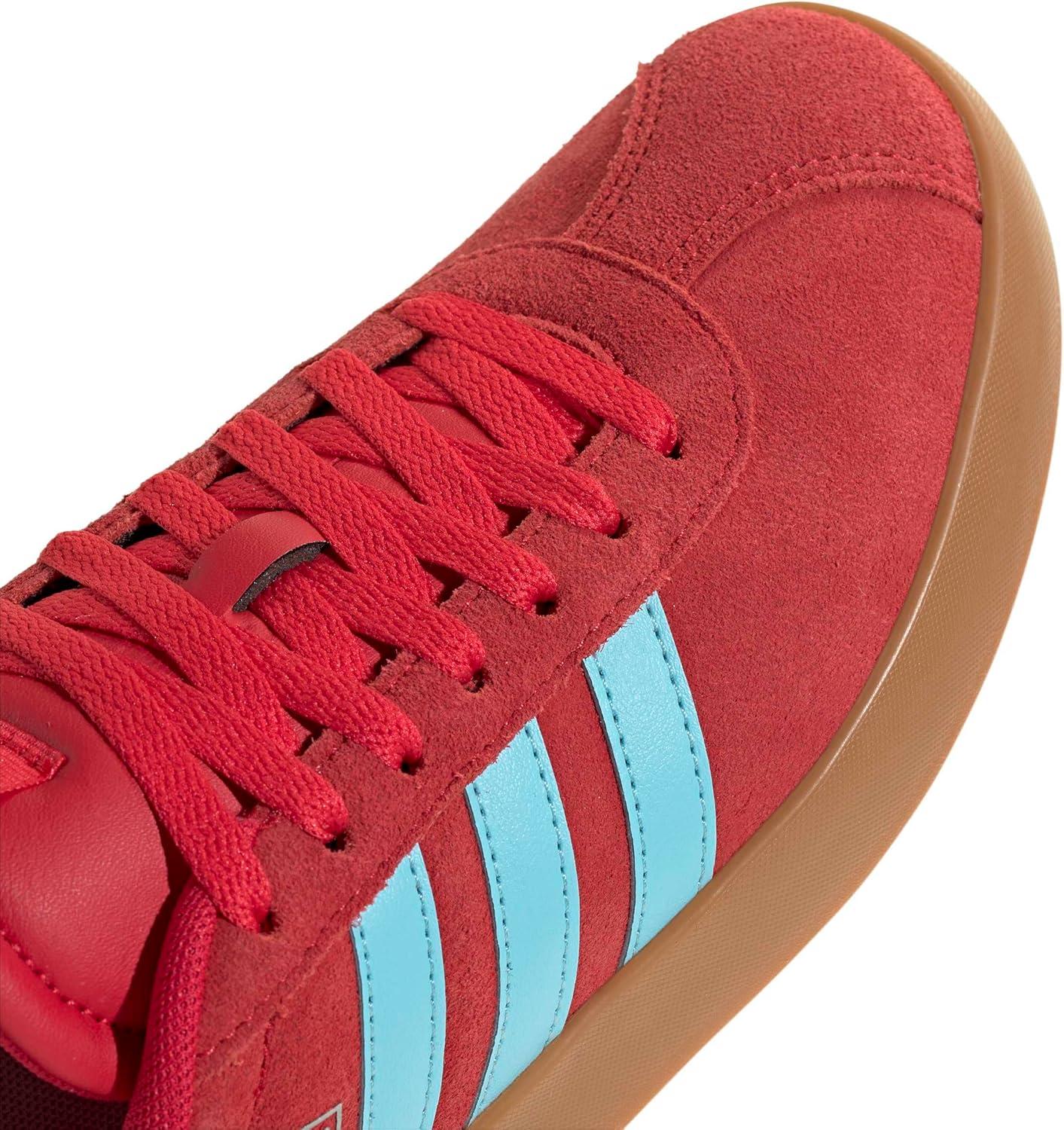 image:imageadidas Womens VL Court 30 SneakerPure RubyBliss BlueTech Grey Metallic