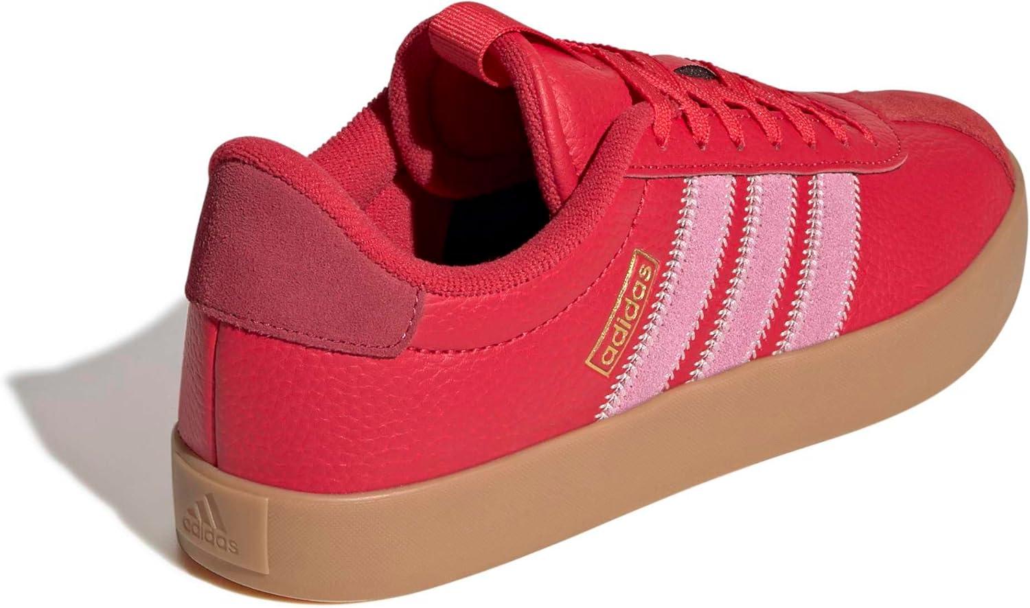 image:imageadidas Womens VL Court 30 SneakerPure RubySt Tropic BloomGold Metallic