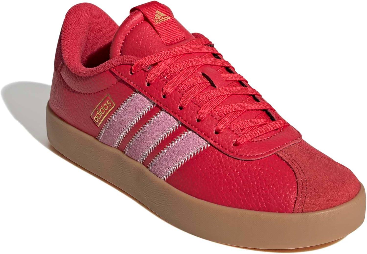 image:imageadidas Womens VL Court 30 SneakerPure RubySt Tropic BloomGold Metallic