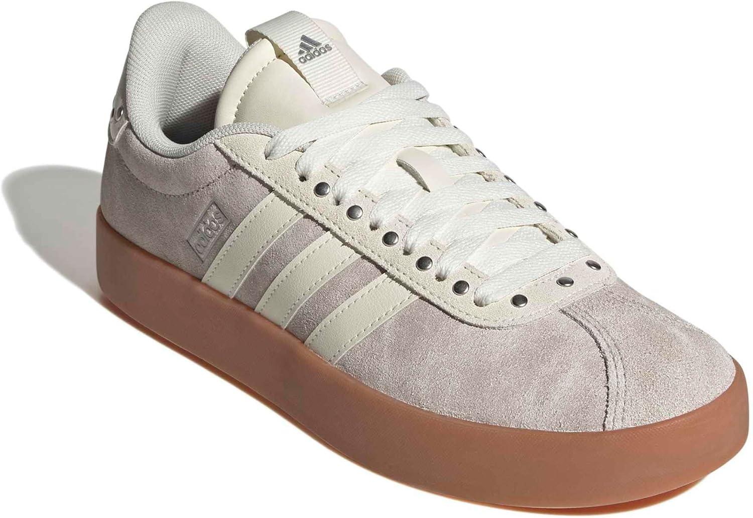 image:imageadidas Womens VL Court 30 SneakerWonder BeigeOff WhiteIron Metallic