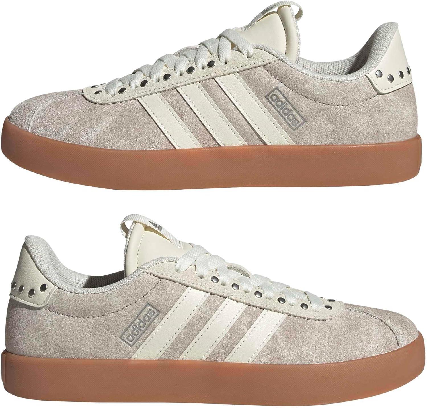 image:imageadidas Womens VL Court 30 SneakerWonder BeigeOff WhiteIron Metallic