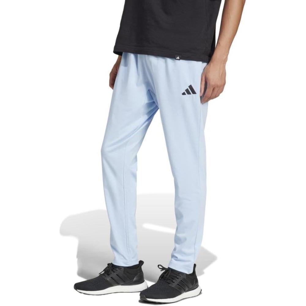 image:imageadidas Mens Essentials Linear Single Jersey Sportswear PantsGlow BlueBlack