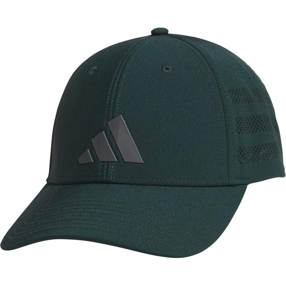 image:imageadidas Mens Gameday 5 Stretch Fit Hat Athletic Structured Baseball CapAurora Green IvyGrey Six4
