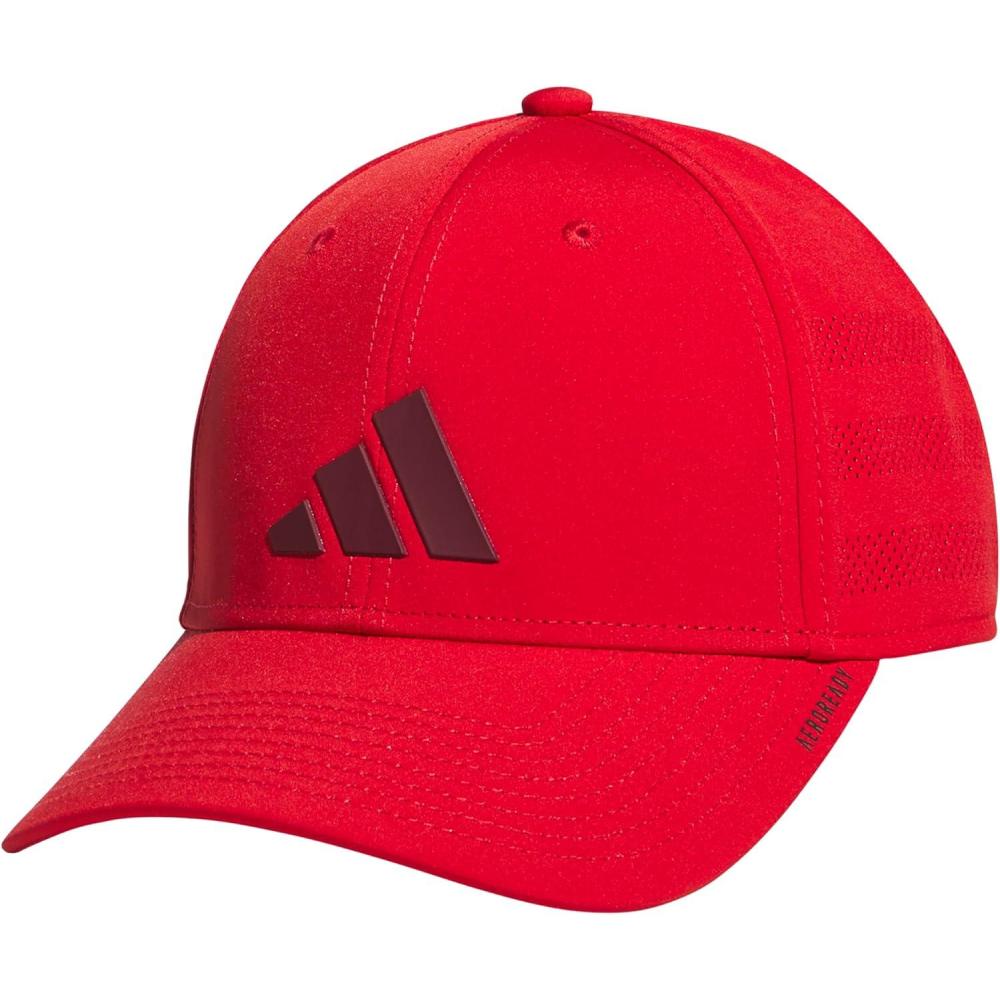 image:imageadidas Mens Gameday 5 Stretch Fit Hat Athletic Structured Baseball CapBetter ScarletShadow Red4