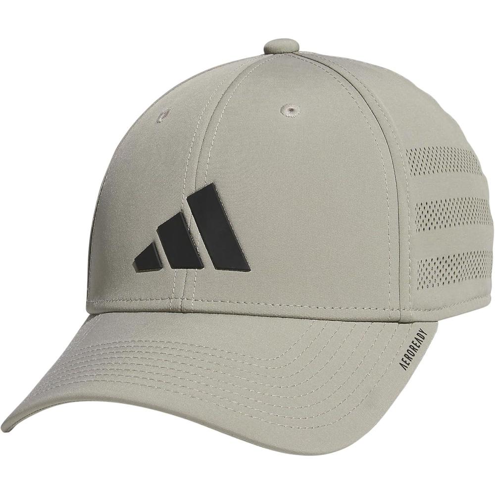 image:imageadidas Mens Gameday 5 Stretch Fit Hat Athletic Structured Baseball CapSilver Pebble GreyBlack4