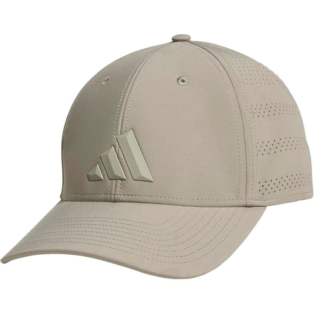 image:imageadidas Mens Gameday 5 Stretch Fit Hat Athletic Structured Baseball CapSilver Pebble GreyFeather Grey5