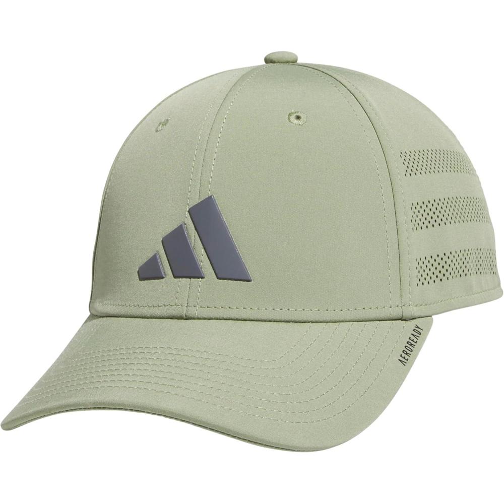 image:imageadidas Mens Gameday 5 Stretch Fit Hat Athletic Structured Baseball CapTent GreenGrey Five4
