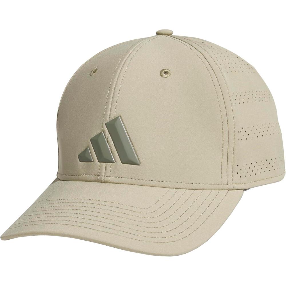 image:imageadidas Mens Gameday 5 Stretch Fit Hat Athletic Structured Baseball CapWonder Cargo KhakiClay Grey5