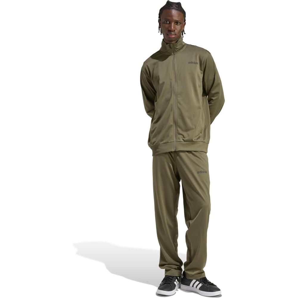 image:imageadidas Mens Train Linear Track SuitOlive Strata