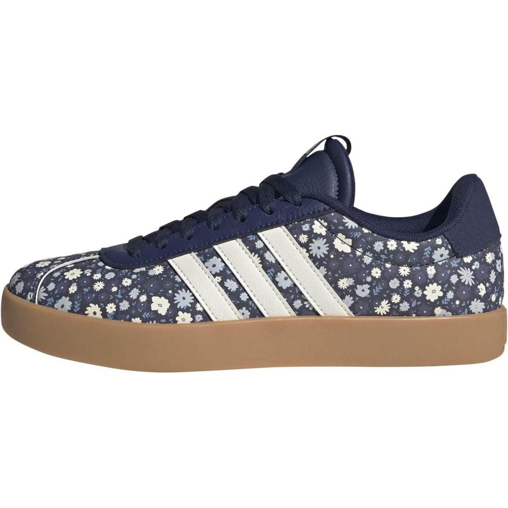 image:imageadidas Womens VL Court 30 SneakerDark BlueOff WhiteMuted Purple