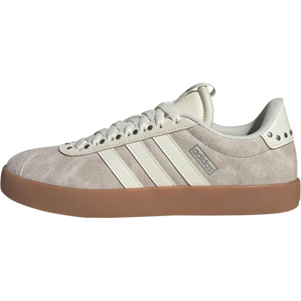 image:imageadidas Womens VL Court 30 SneakerWonder BeigeOff WhiteIron Metallic