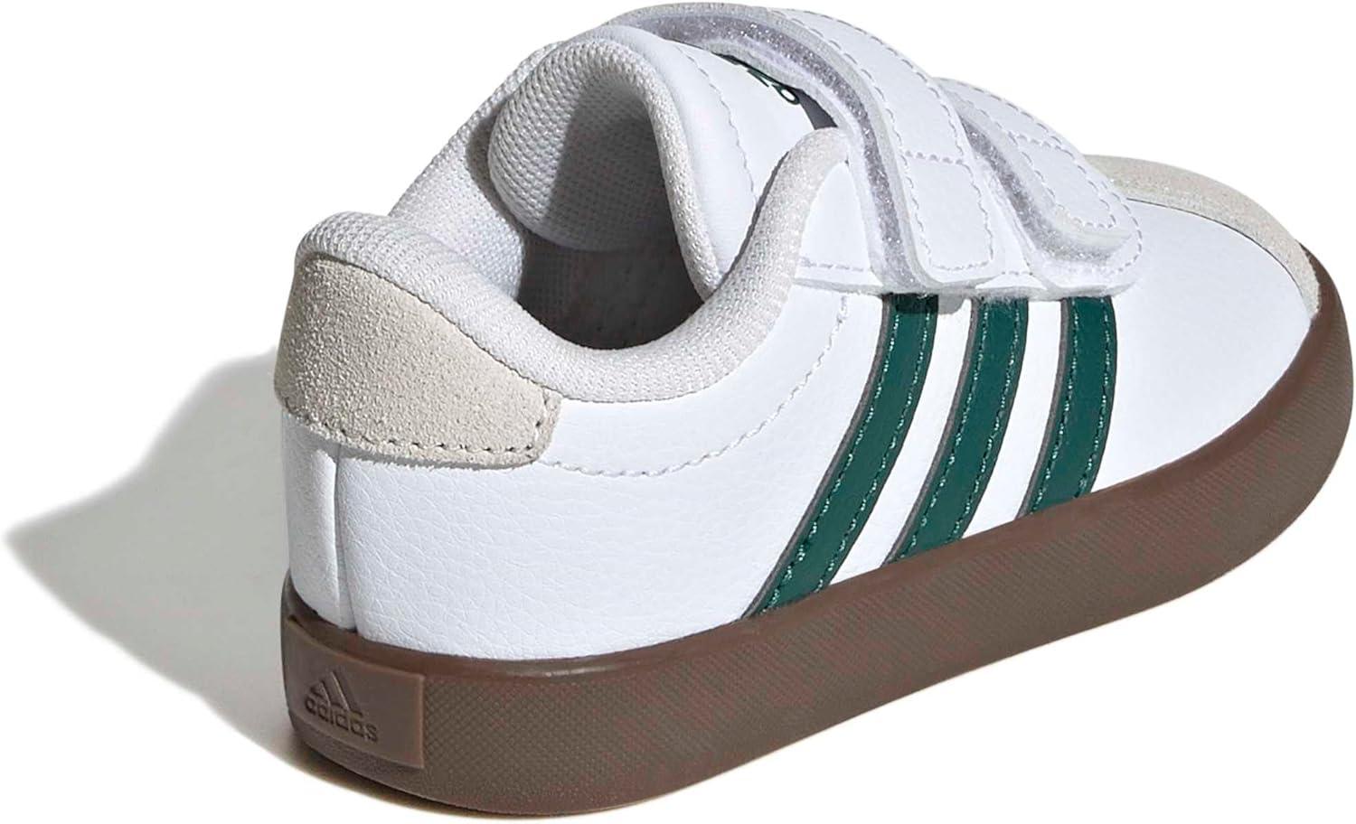 image:imageadidas Baby VL Court 30 Hook amp Loop ShoeWhiteCollegiate GreenGum
