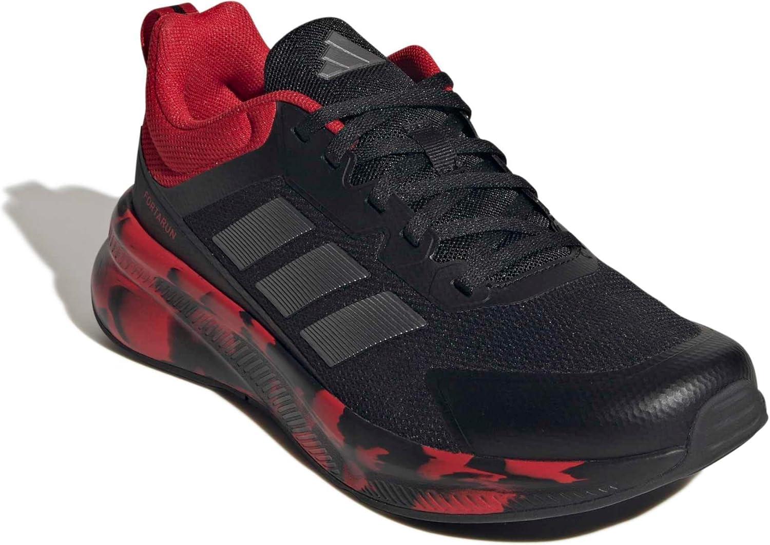 image:imageadidas Kids Fortarun 40BlackIron MetallicBetter Scarlet