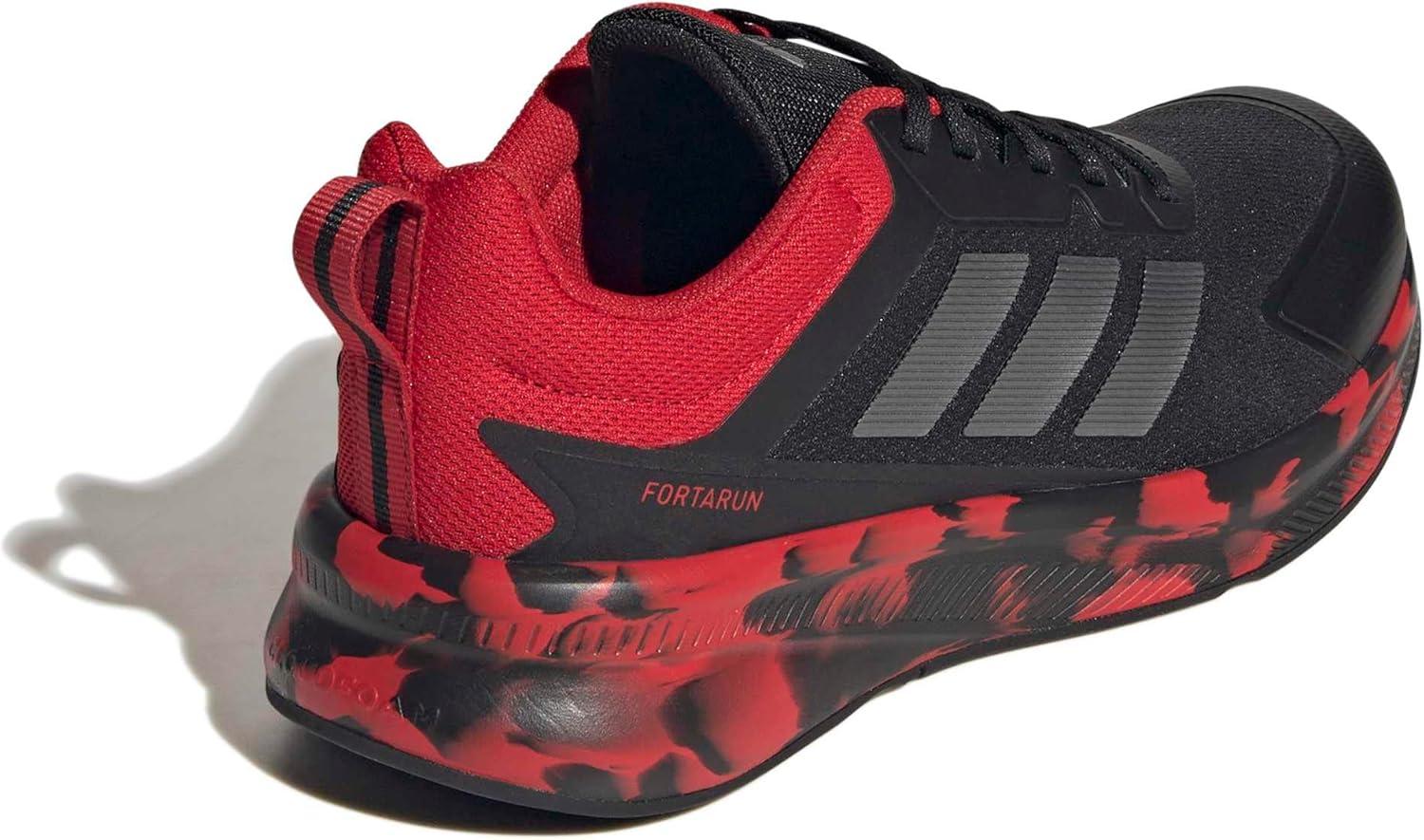 image:imageadidas Kids Fortarun 40BlackIron MetallicBetter Scarlet