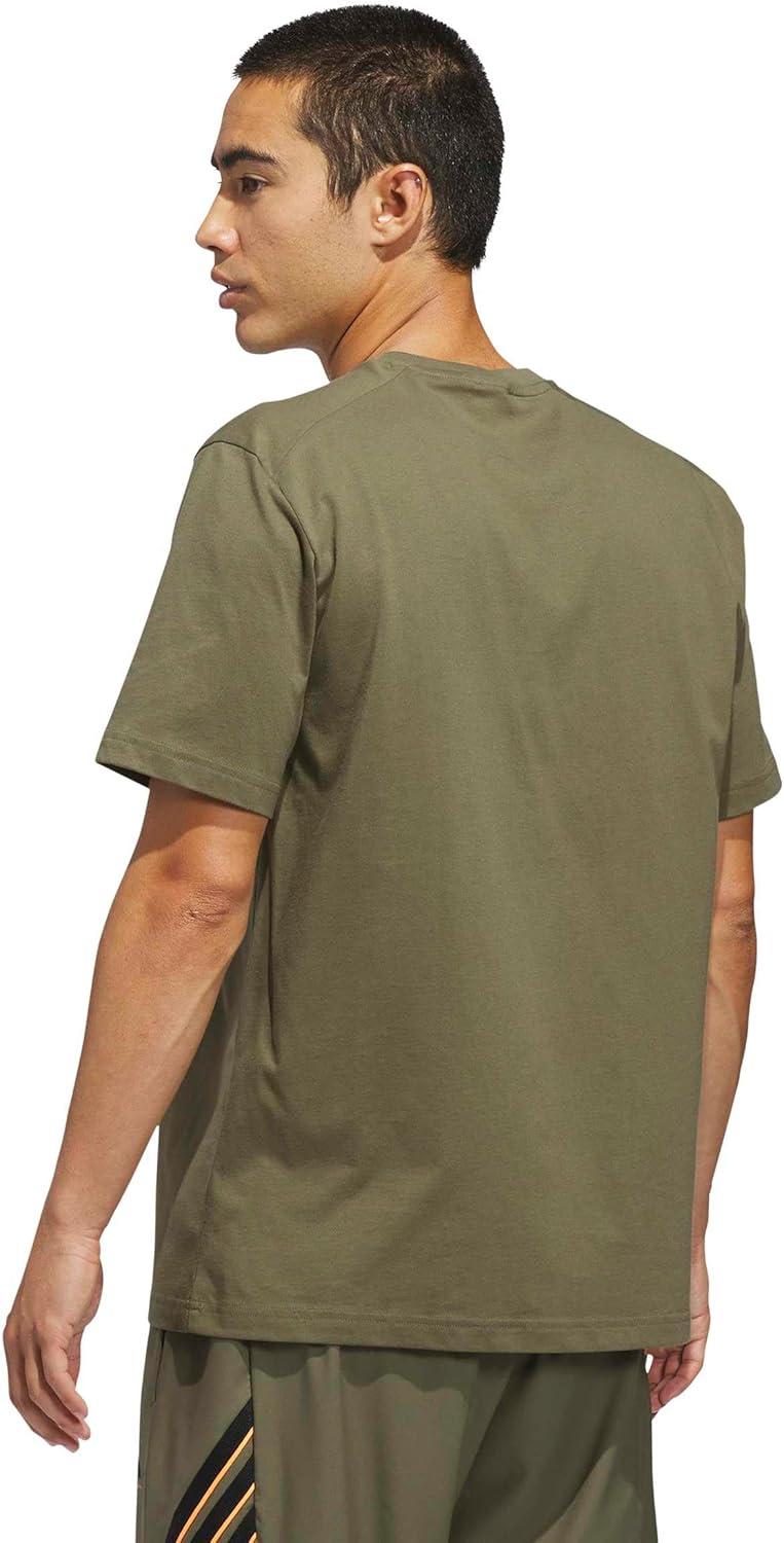 image:imageadidas Mens Basketball Foundation TShirtOlive Strata