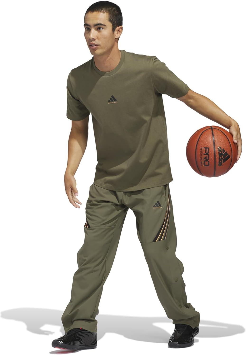 image:imageadidas Mens Basketball Foundation TShirtOlive Strata