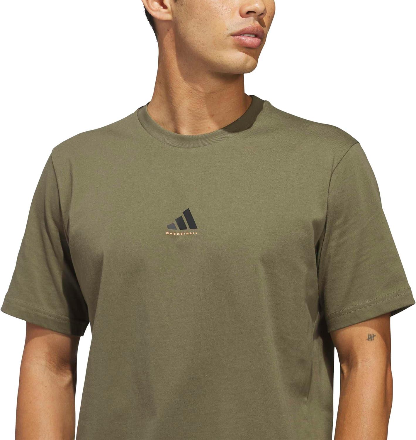 image:imageadidas Mens Basketball Foundation TShirtOlive Strata