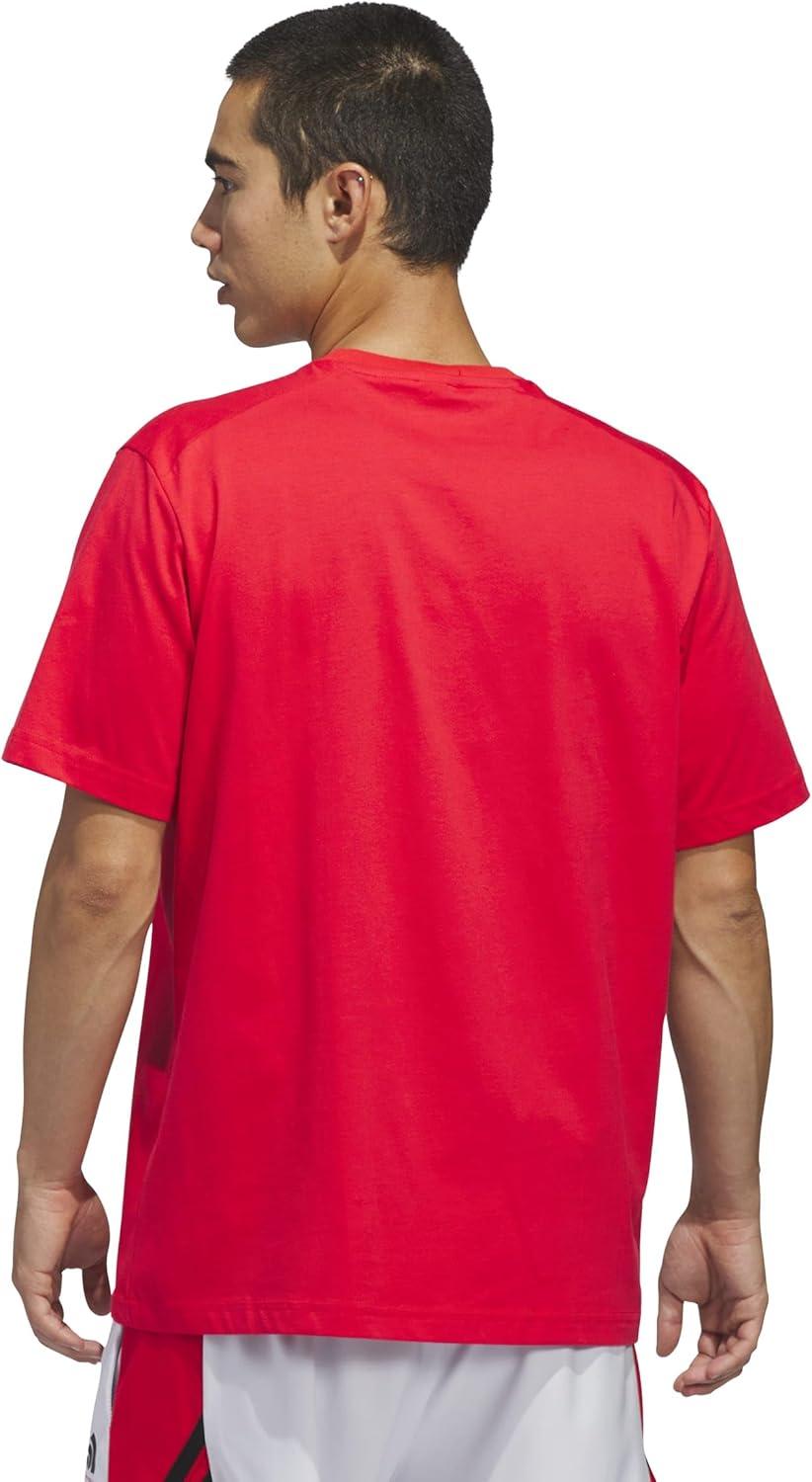 image:imageadidas Mens Basketball Foundation TShirtPure Ruby
