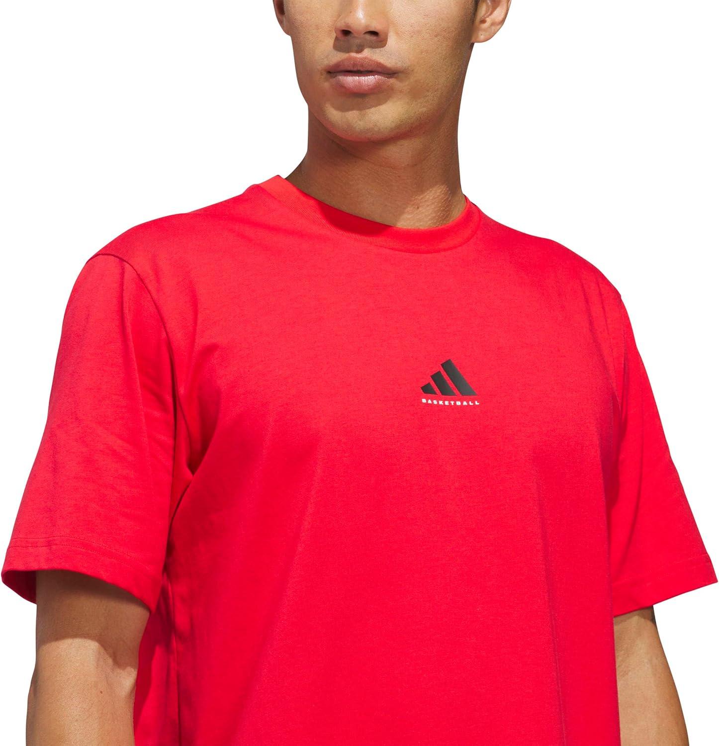 image:imageadidas Mens Basketball Foundation TShirtPure Ruby