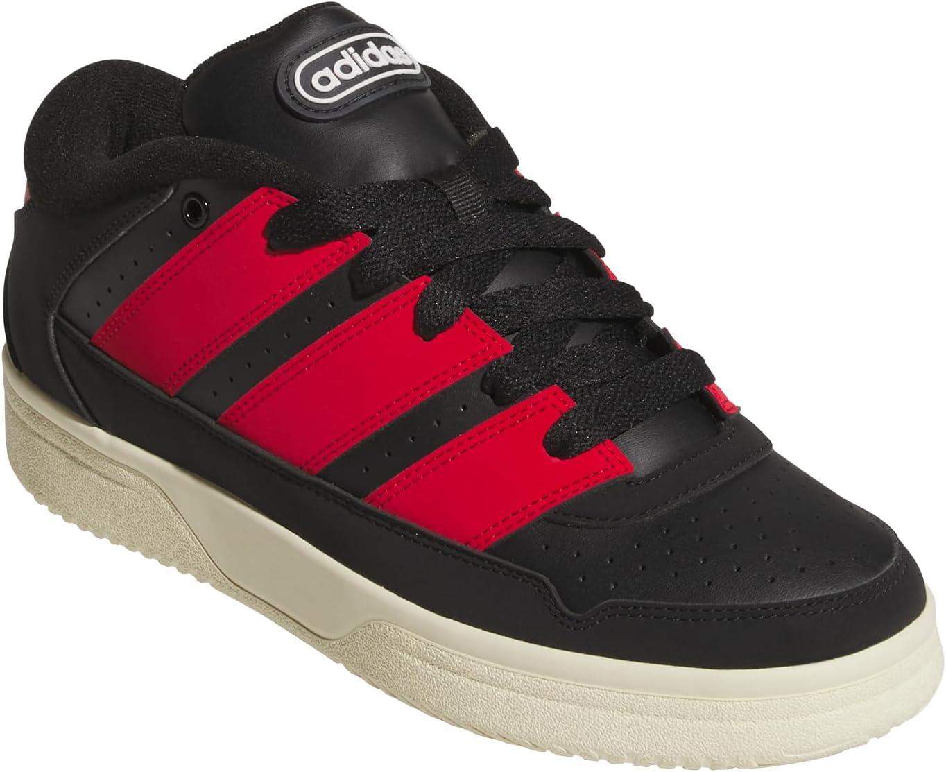 image:imageadidas Mens Break Start 2000 Lace Up Sneakers Shoes Casual BlackBlackBetter ScarletWarm Vanilla