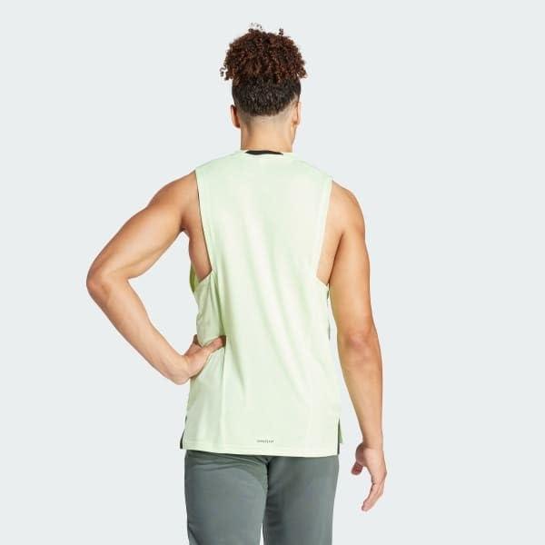 image:imageadidas Mens Designed for Training Workout Tank TopSemi Green Spark