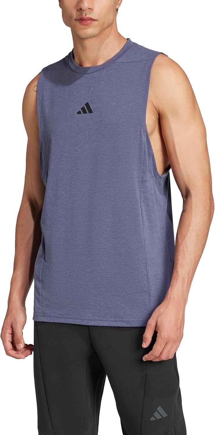 image:imageadidas Mens Designed for Training Workout Tank TopShadow Navy