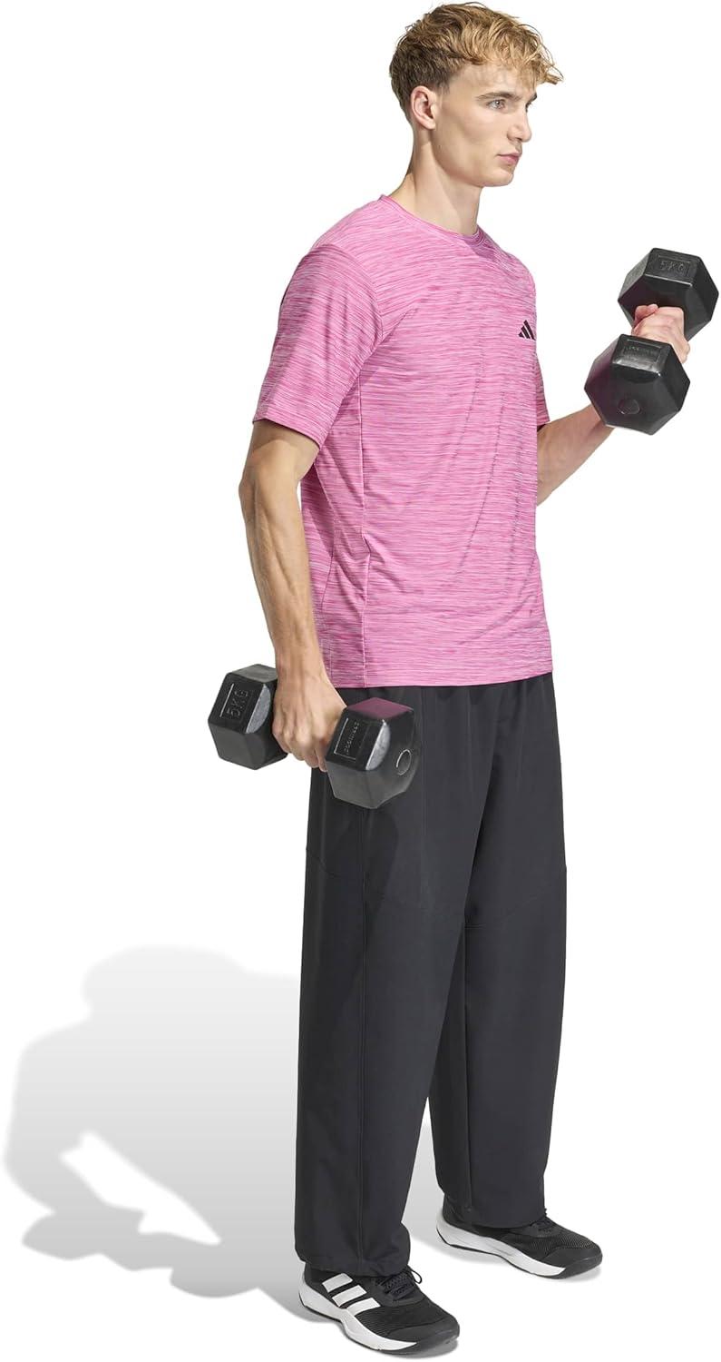 image:imageadidas Mens Workout Essentials Flex TShirtTrue Pink Melange