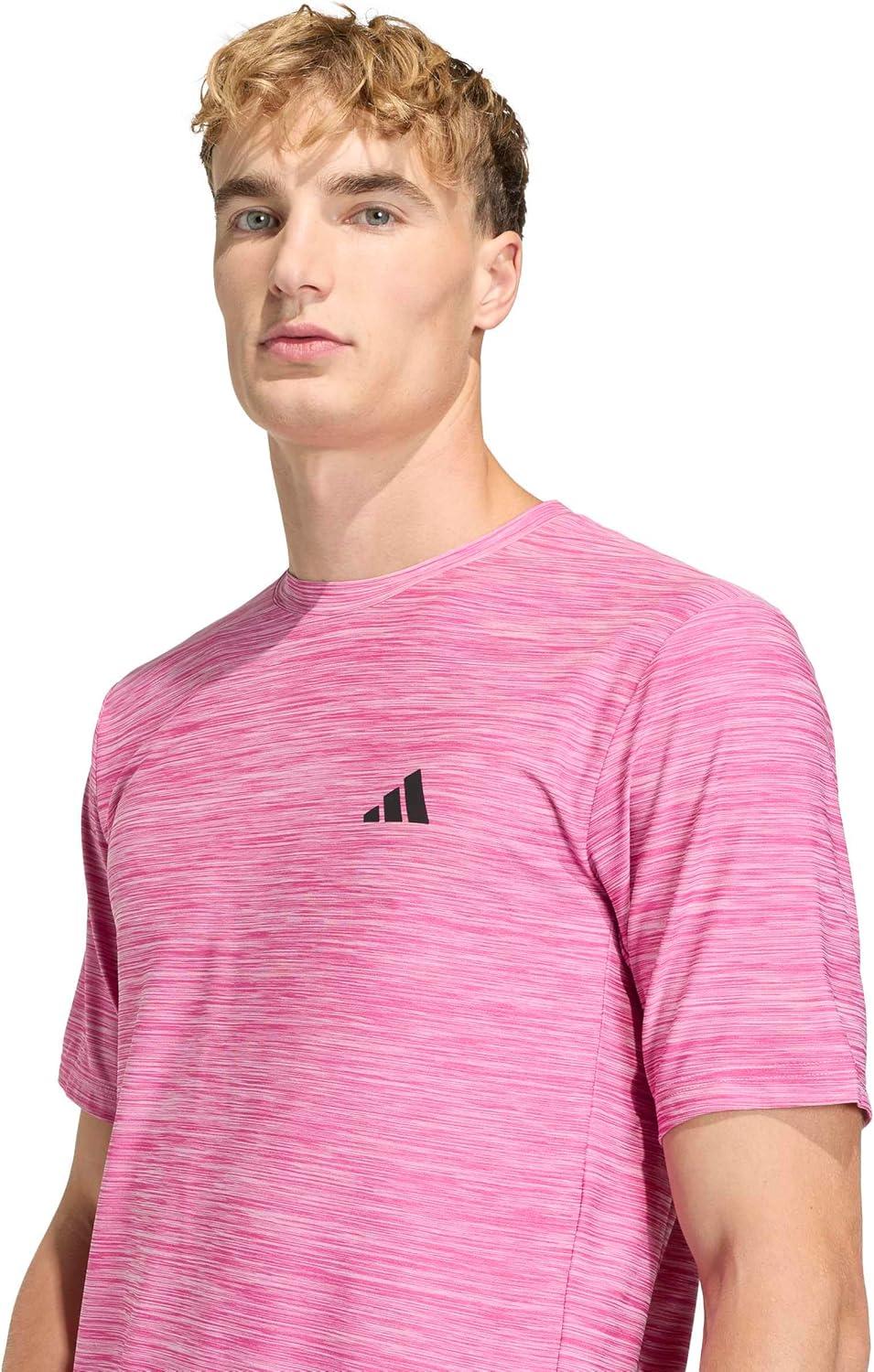 image:imageadidas Mens Workout Essentials Flex TShirtTrue Pink Melange