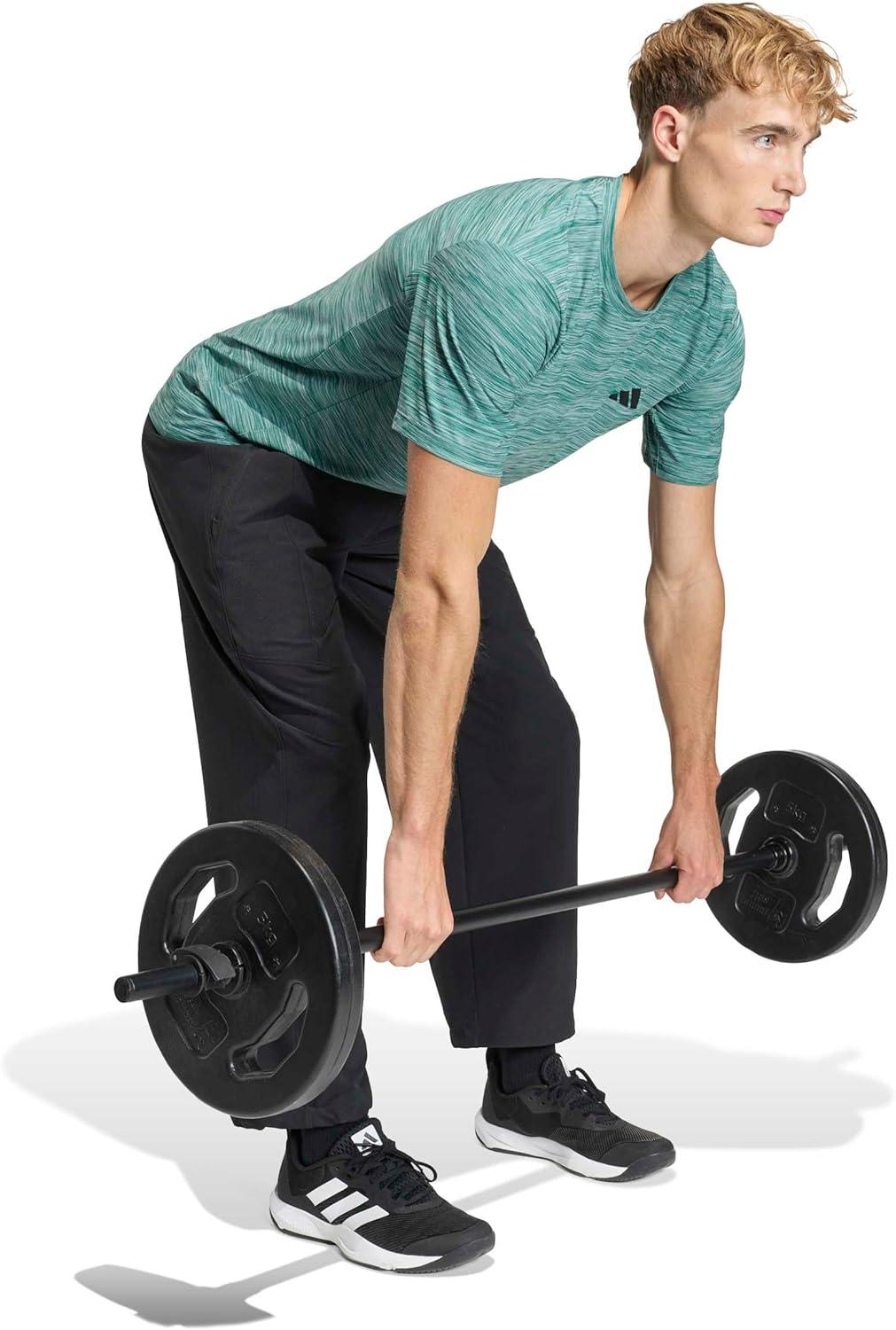 image:imageadidas Mens Workout Essentials Flex TShirtWonder Sage Melane