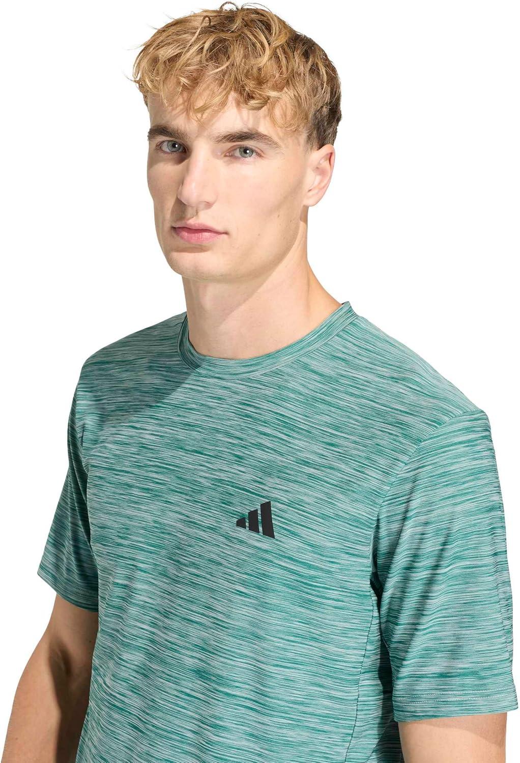 image:imageadidas Mens Workout Essentials Flex TShirtWonder Sage Melane
