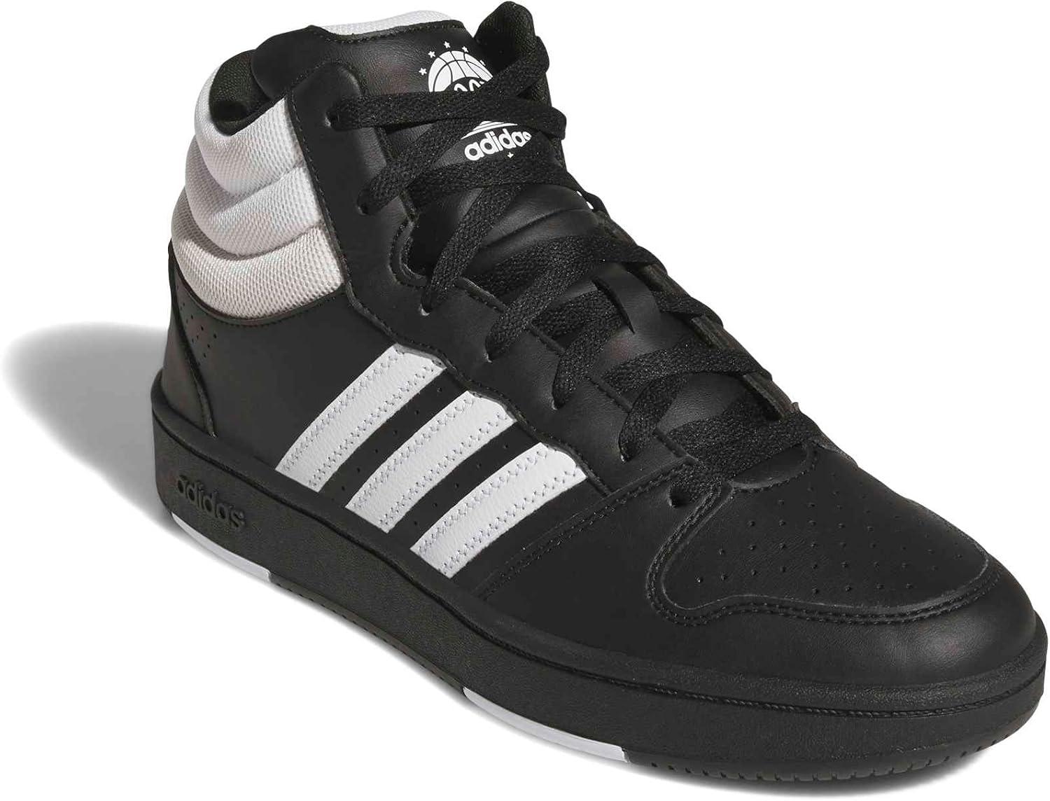 image:imageadidas Unisex Adult Hoops Classic Mid TopBlackWhiteOrbit Grey