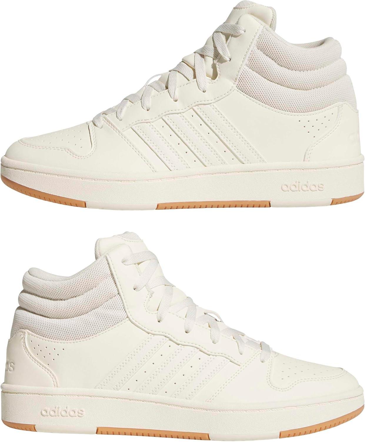 image:imageadidas Unisex Adult Hoops Classic Mid TopCream WhiteGum