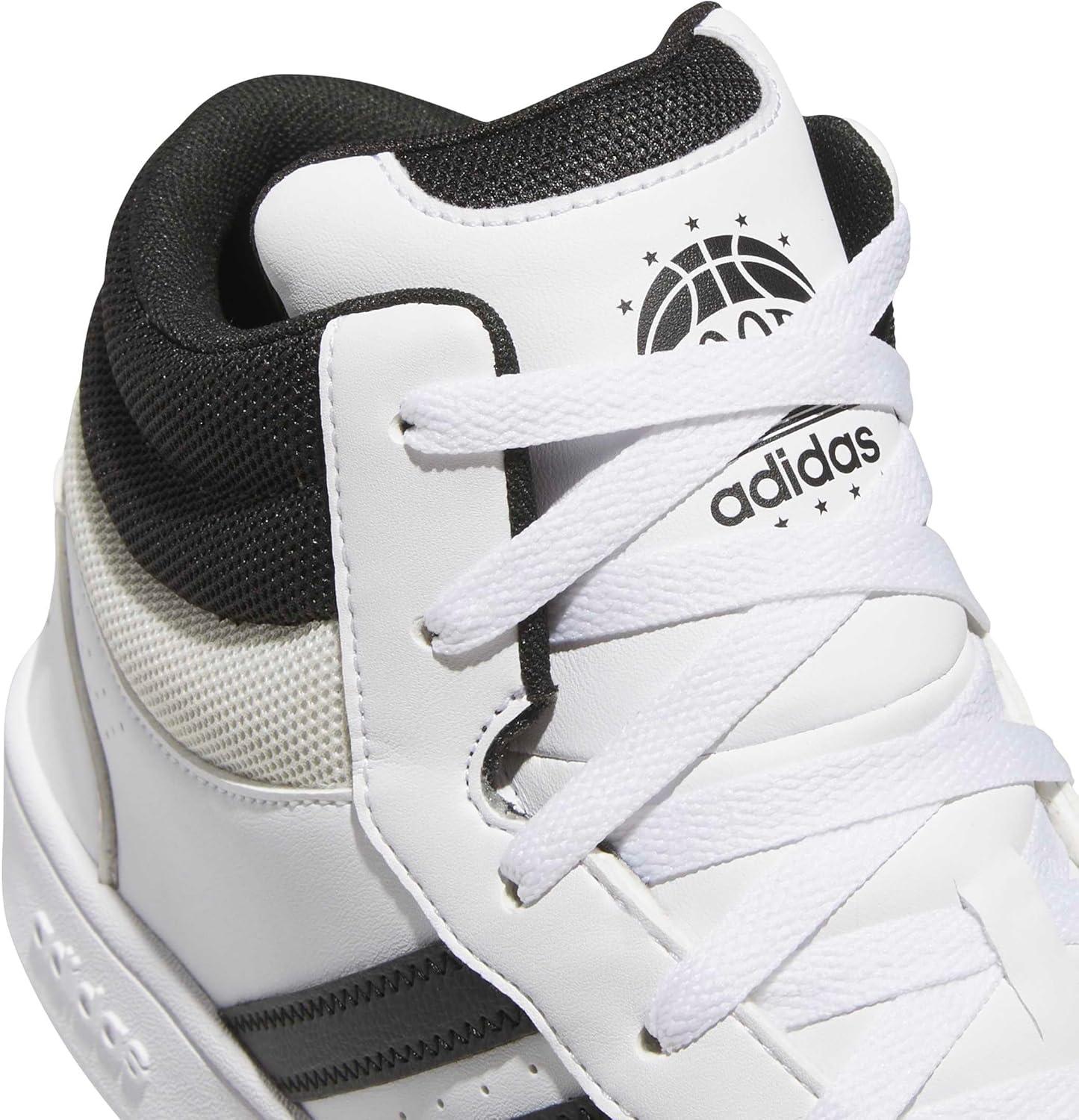 image:imageadidas Unisex Adult Hoops Classic Mid TopWhiteBlackOrbit Grey