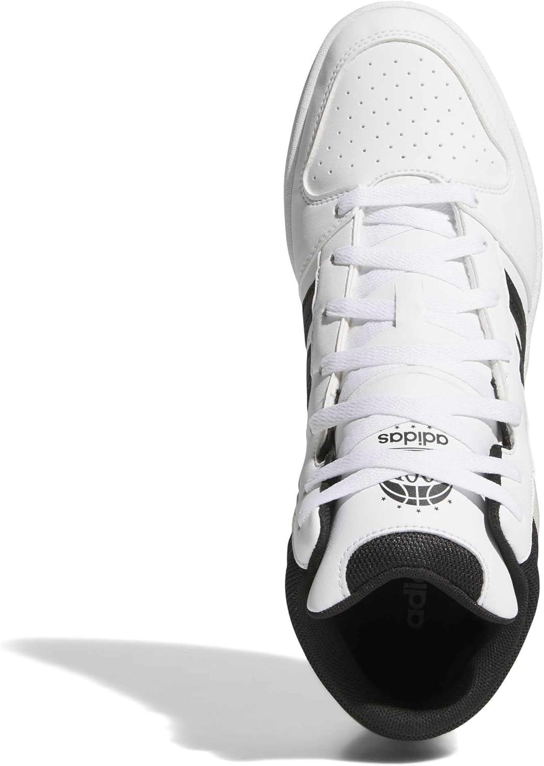 image:imageadidas Unisex Adult Hoops Classic Mid TopWhiteBlackOrbit Grey