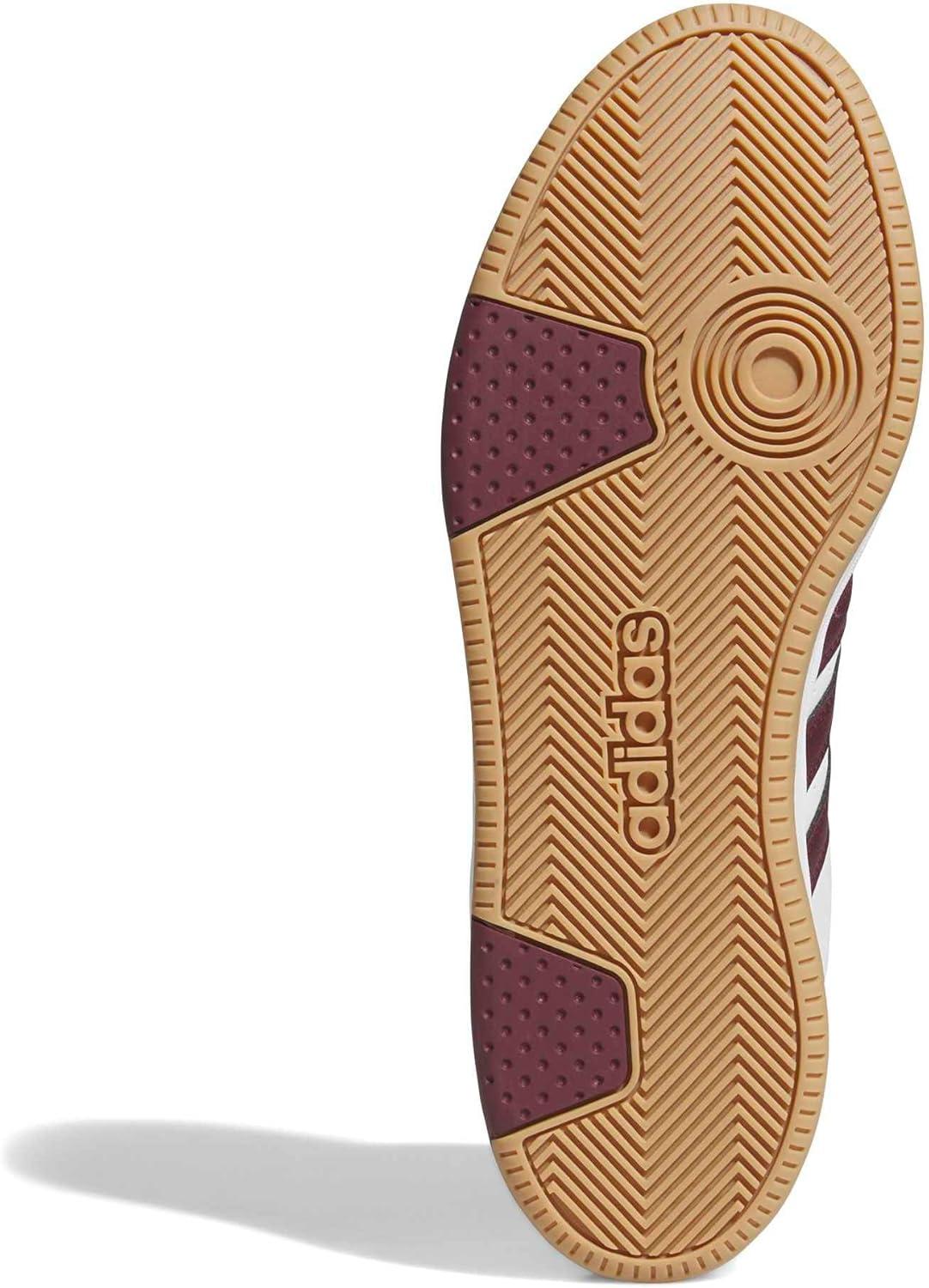 image:imageadidas Unisex Adult Hoops Classic Mid TopWhiteMaroonOrbit Grey