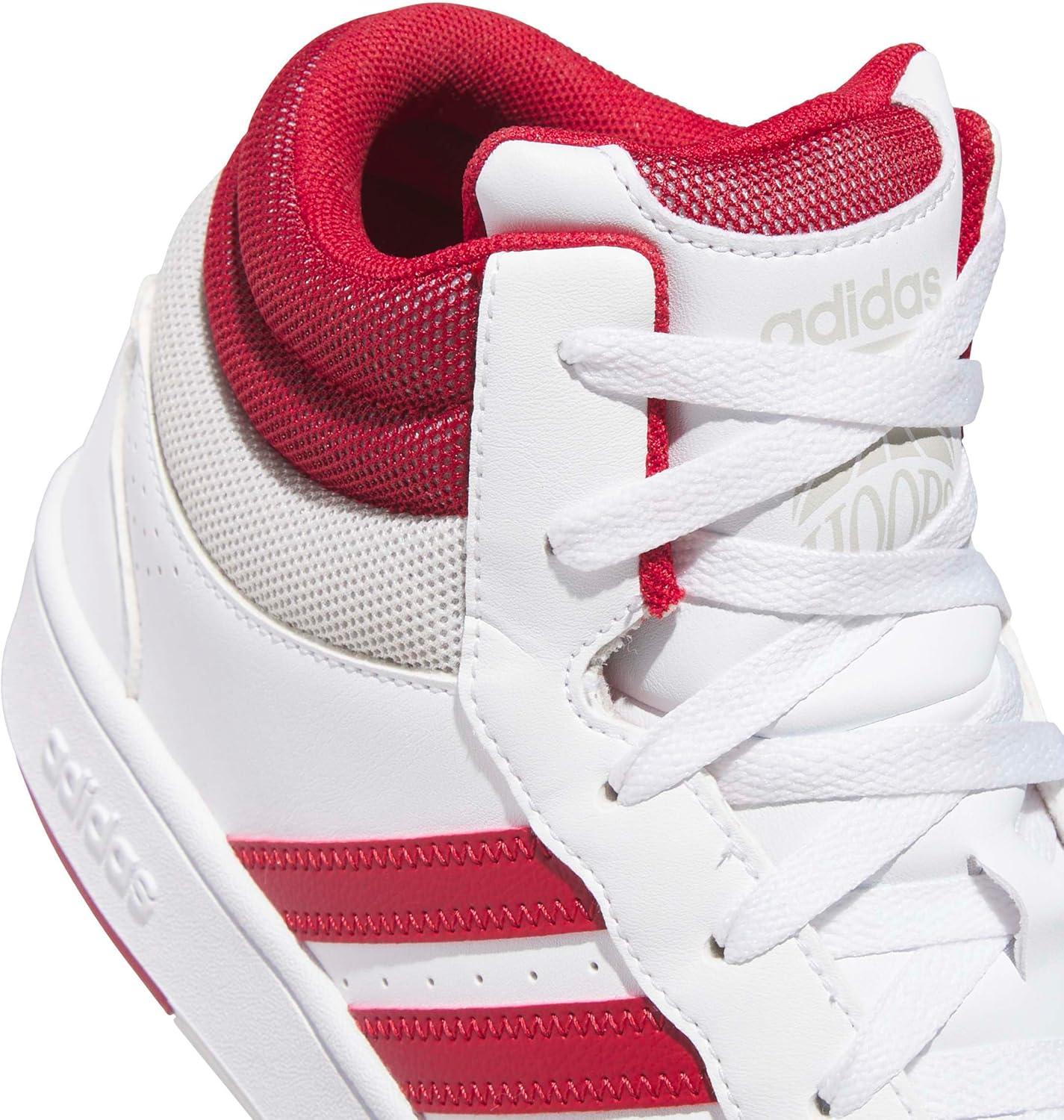 image:imageadidas Unisex Adult Hoops Classic Mid TopWhiteTeam Victory RedGrey