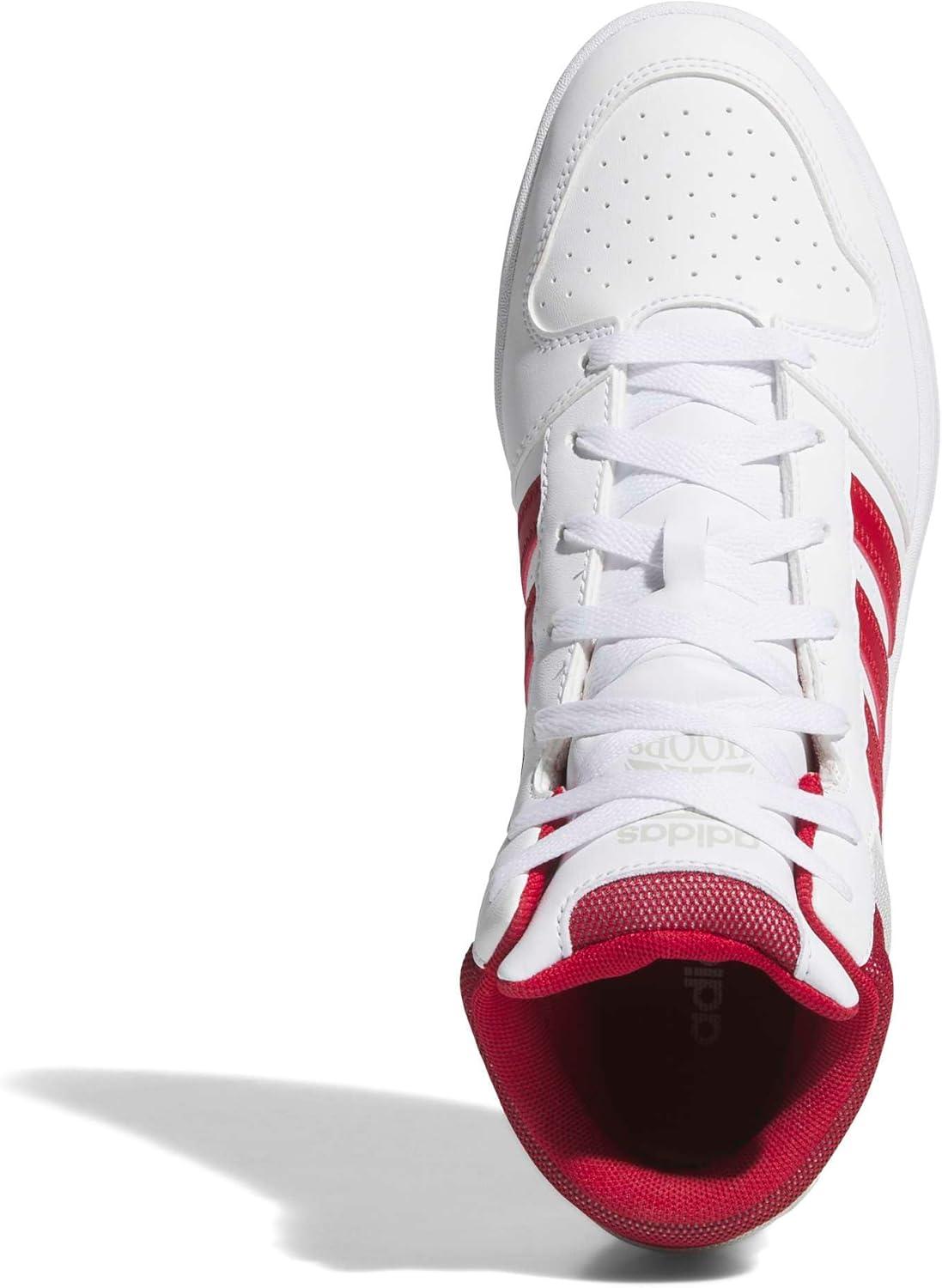 image:imageadidas Unisex Adult Hoops Classic Mid TopWhiteTeam Victory RedGrey